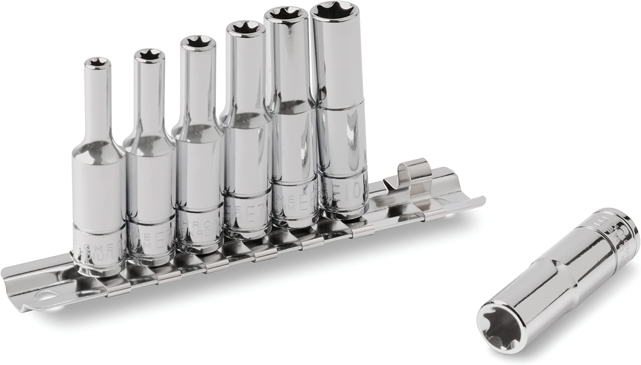 Titan 66320 7-Piece 1/4-Inch Drive Deep External Star Socket Set