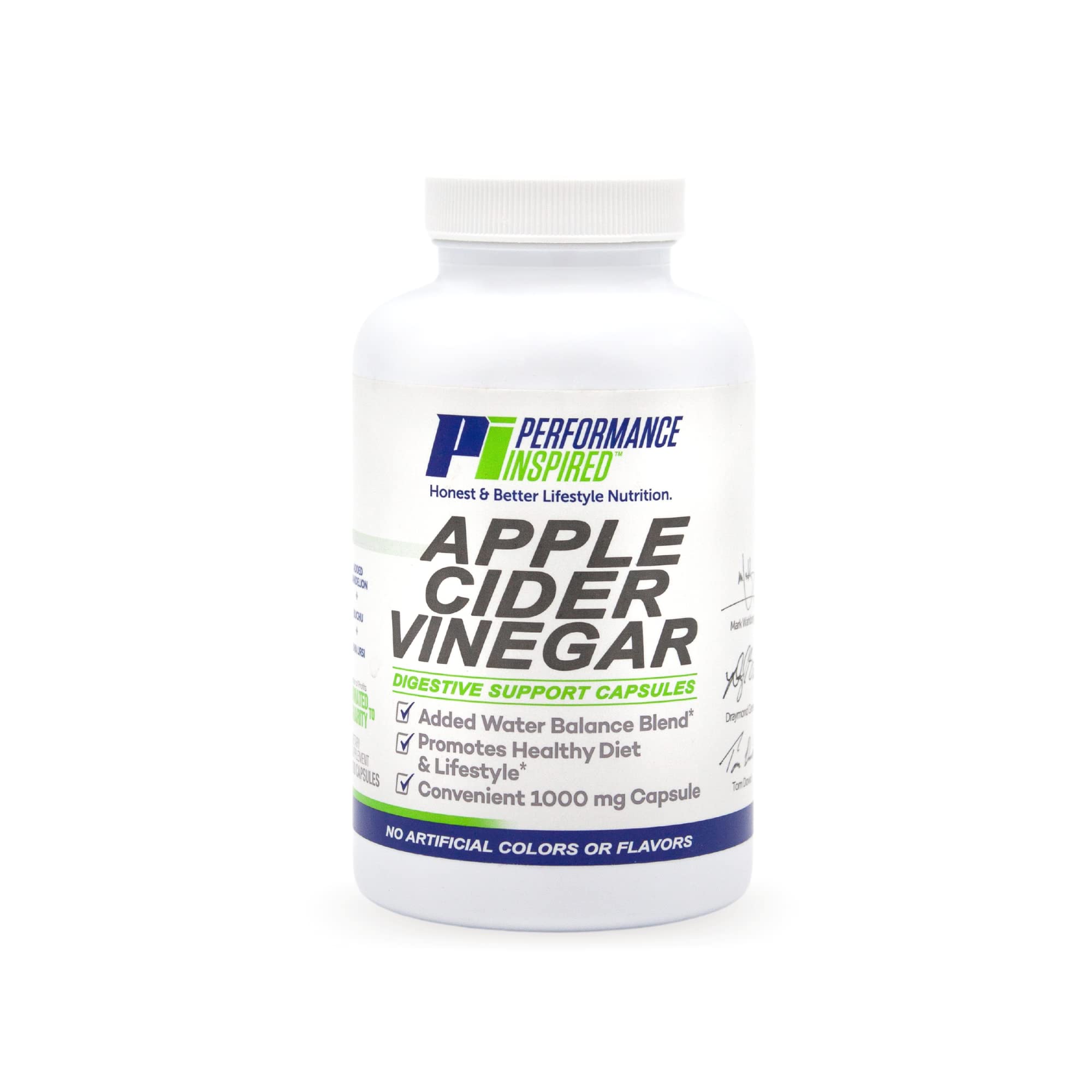 Performance Inspired Nutrition Apple Cider Vinegar Capsules – 1000mg – Supports Weight Loss, Blood Sugar, Immune Health – Water Balance Blend – 180 Count