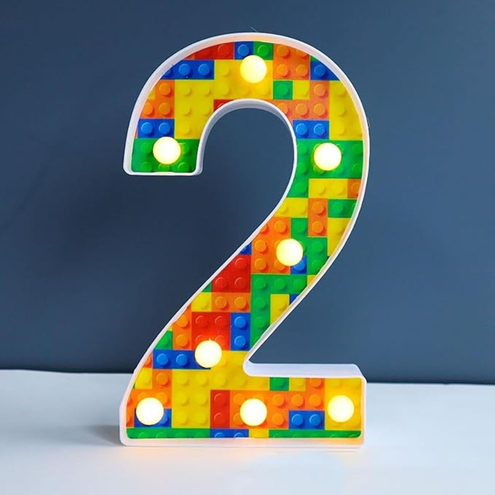 Jemnpela LED Marquee Letter Number Sign Lights Glitter Light Up Alphabet Figure Night Light for Birthday Party Wedding Home Bar Holiday Wall Decoration