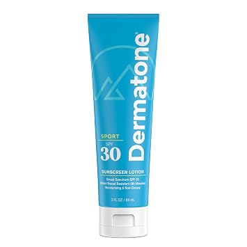 Dermatone Sport Sunscreen Lotion SPF 30 | with Vitamin C & Aloe |Water/Sweat Resistant 80 min | Hawaii Reef Act 104 Compliant | Moisturizing | For Body and Face Broad Spectrum Sun Protection | 3oz