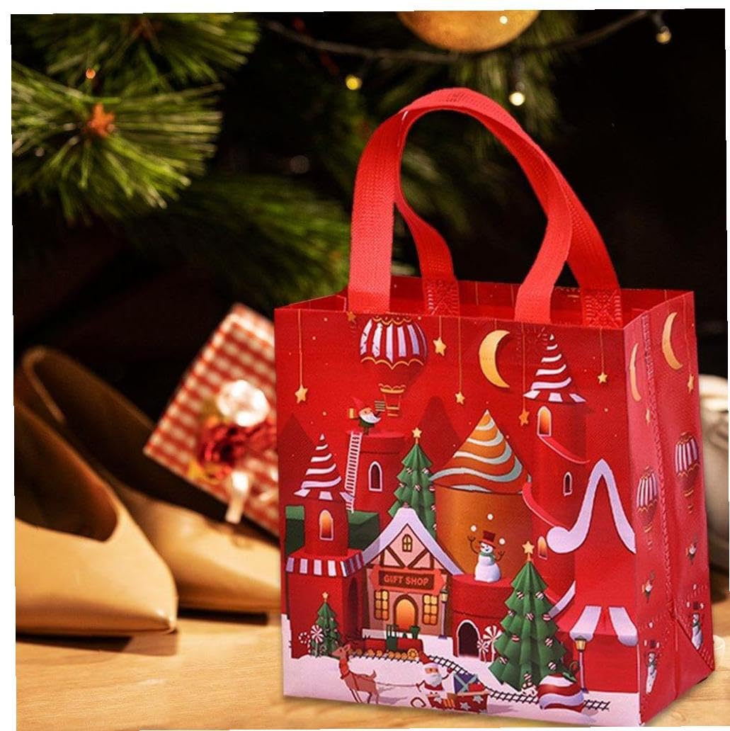 Amazon.co.jp: クリスマスギフトバッグ 取っ手付き クリスマストート