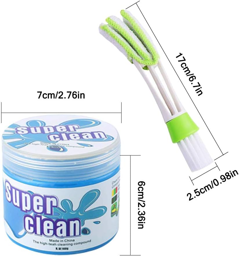 FineGood Universal Keyboard Cleaner with Multifunctional Brush, Super Cleaning Gel Sticky Jelly Cleaner Dirt Cleaning Glue with Brush for PC, Laptop, Air Vent, Furniture