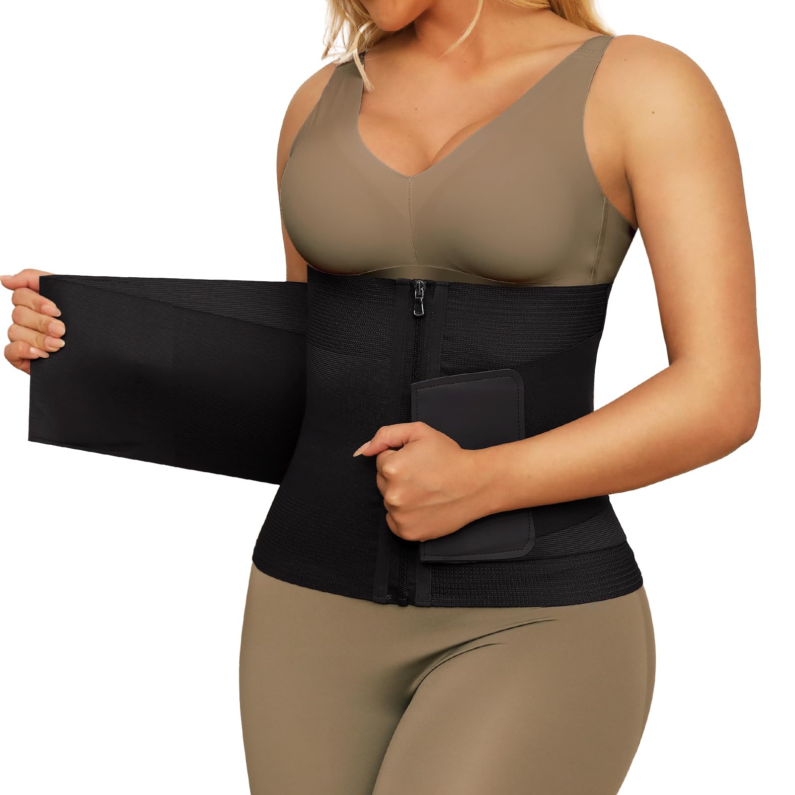 Rosomary Kiss Waist Trainer for Women Tummy Control Belt Waist Cincher Trimmer Stomach Compression Workout Girdle Shapewear