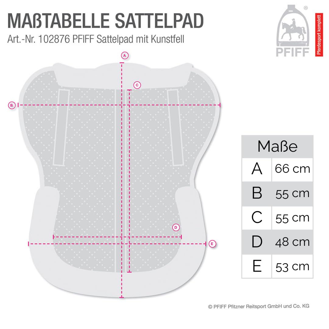 PFIFF Tapis de selle en fausse fourrure Naturel