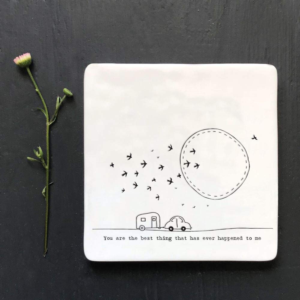 East of India Porcelain Square Coaster Keepsake - Best Thing