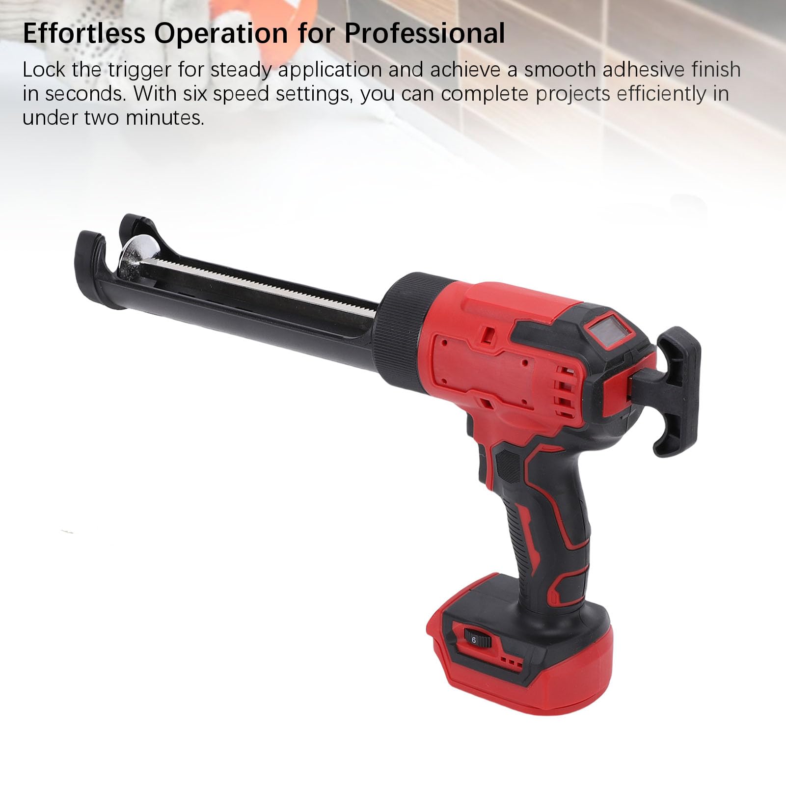 Keenso Pistolet do Uszczelniania Litu Potężne Narzędzie Elektryczne z regulowaną prędkością do Renowacji Domu 10 Uncji/300 Ml