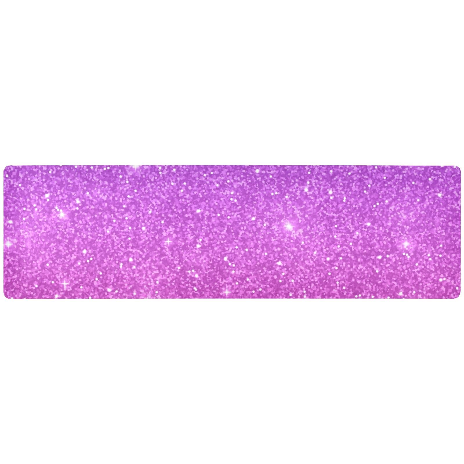 Chemin de table à paillettes violet rose long en tissu de qualité supérieure pour réception