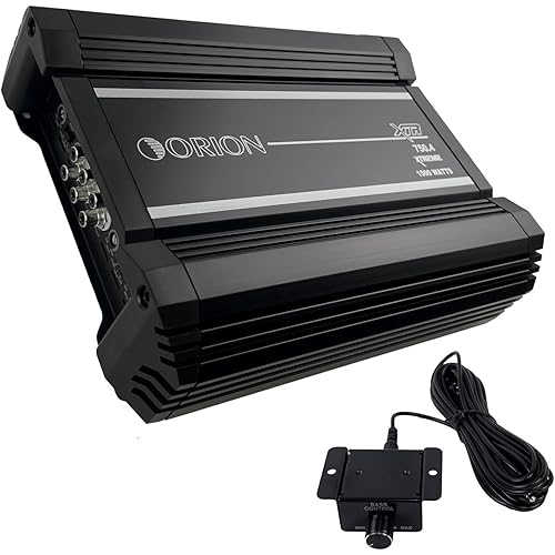 Orion XTR750.4 High Power Class A/B 4-Channel Amplifier, 750W RMS, 2/4 Ohm Stable, HP/LP Crossover, Bass Boost, MOSFET, Bass Knob, Made in Korea