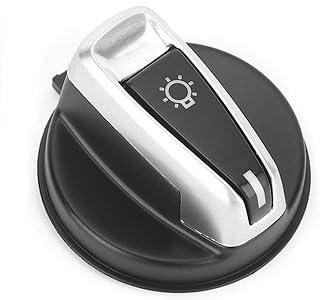 Yctze Headlight Switch Knob,Car Headlight Head Lights Switch Knob Button Cover Fit for 3 Series 318 320 325 330 335 for e92 headlight switch knob button headlight switch knob for 2011 bmw 328i