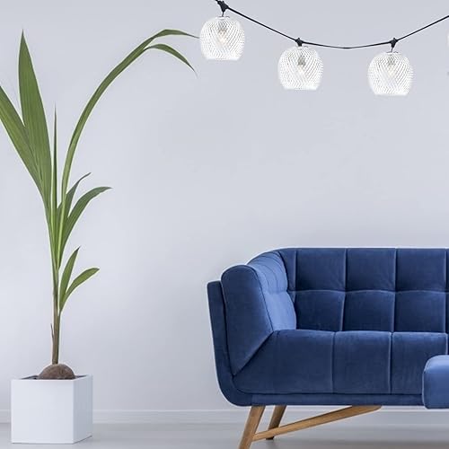 Miniatura 2 de DOITOOL Pantalla de lámpara de malla metálica para luz colgante, cubierta de luz colgante de techo de hierro, luz colgante de alambre de metal