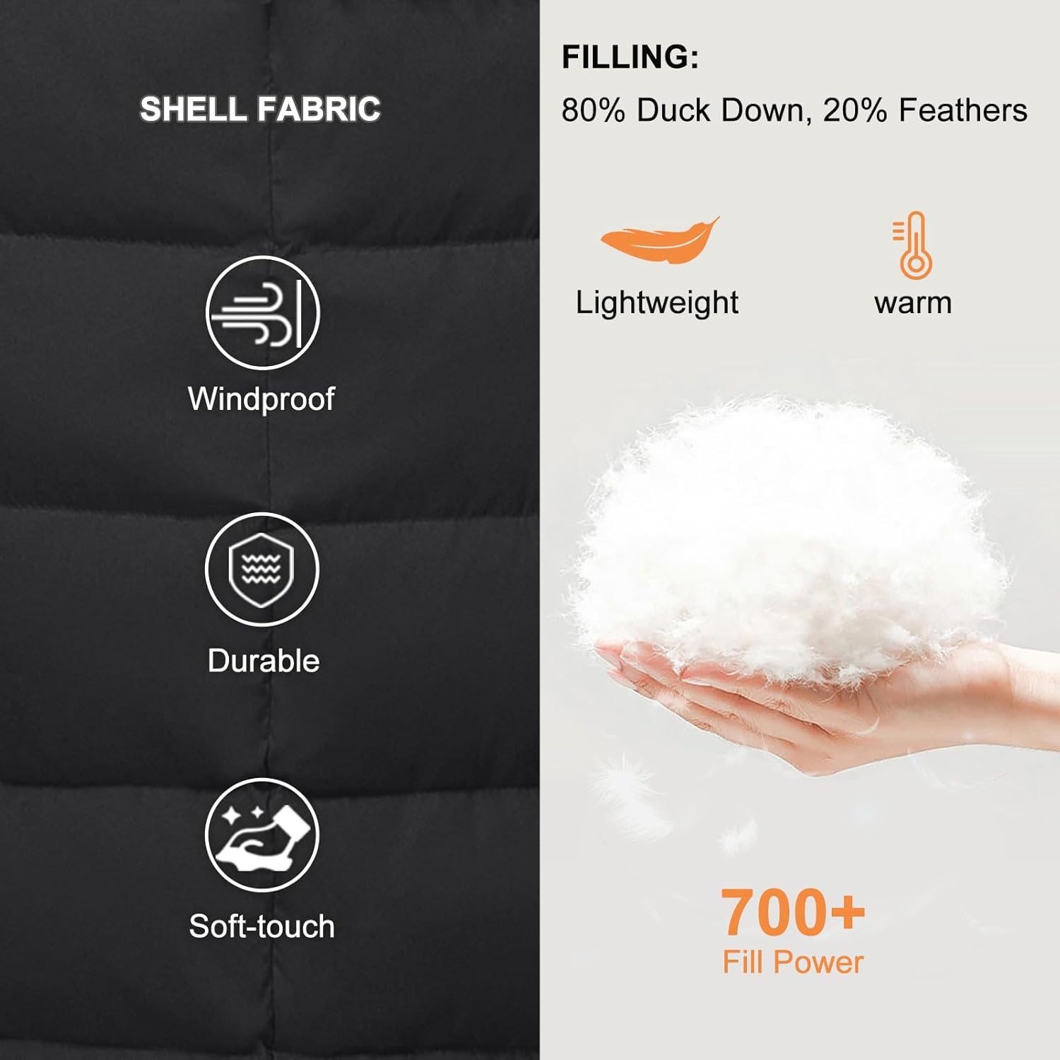 SLOW DOWN Women Winter Down Puffer Coat Warm Hooded Mid-Length Down Jacket for Women with Faux Fur Trim Hood and Pile Collar - Image 4