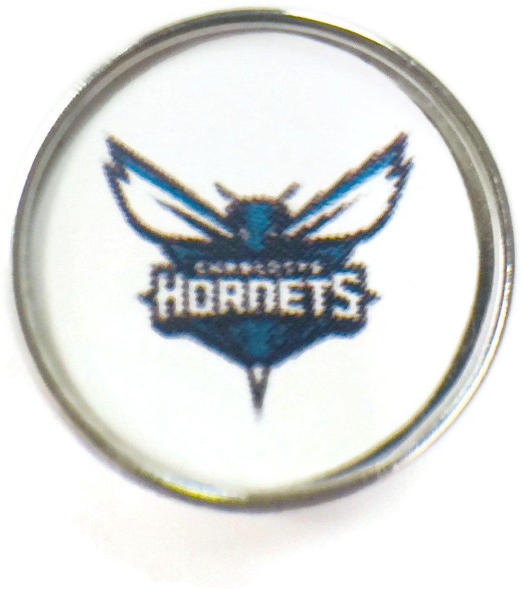 Snap Jewelry Fashion NBA Basketball Logo Charlotte Hornets 18MM - 20MM Snap Charm