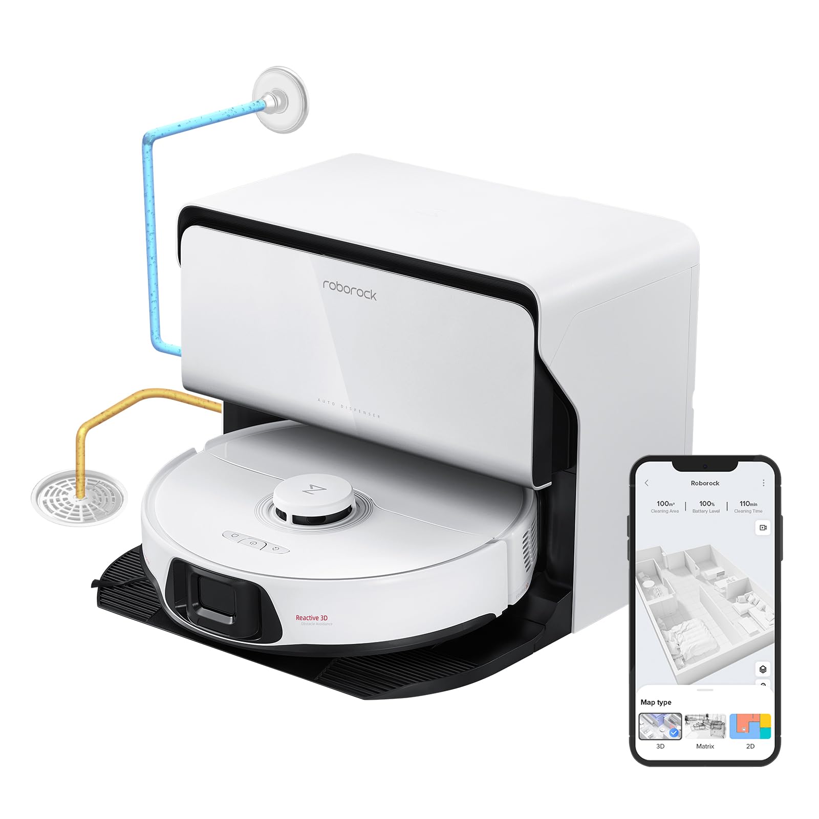 Roborock S8 Max Ultra 本体 Amazon.com - roborock S8 Max Ultra with Auto Water Refilling and