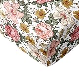 Crib Sheets for Girl - 100% Cotton Fitted Crib Sheet Set - Perfect for Baby Girls - Fits Standard To