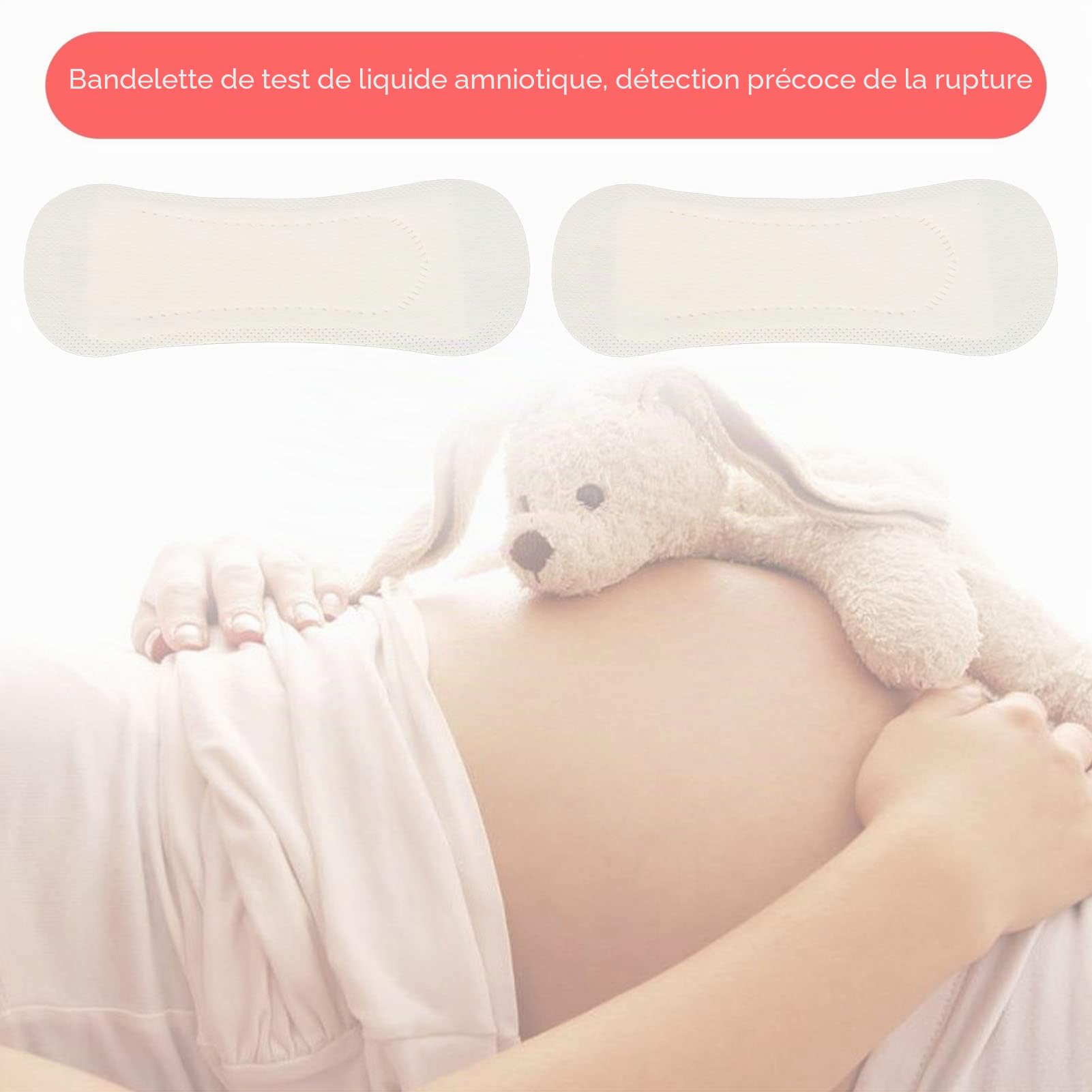 Bandelette De Test De Liquide Amniotique, 2 Bandes De Test De Liquide Amniotique Bandelettes De Test De PH Féminin à Haute Sensibilité Pour la Maison De Maternité