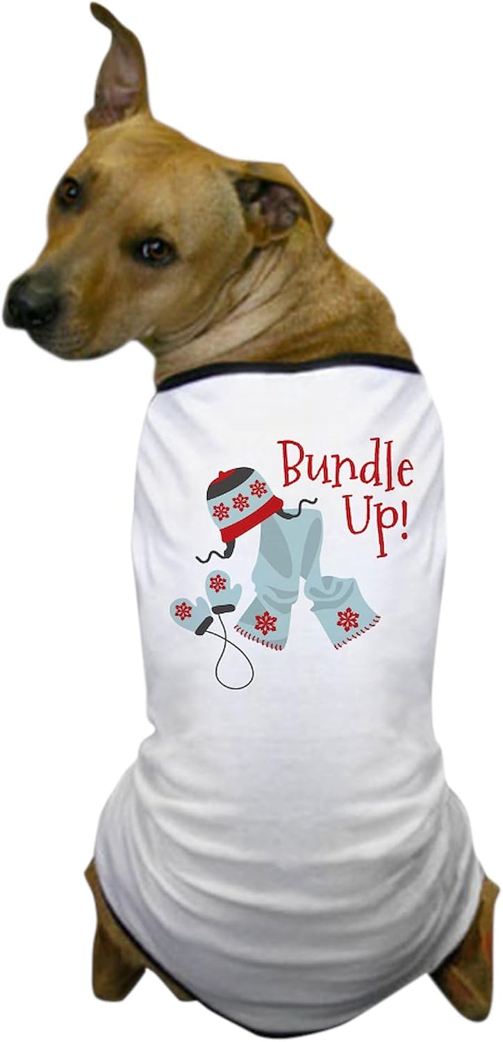 CafePress Bundle Up! Dog T Shirt Dog T-Shirt, Pet Clothing, Funny Dog Costume