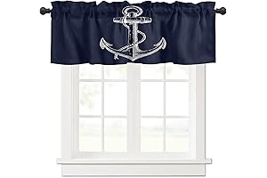 Nautical Knot Anchor Print Curtains