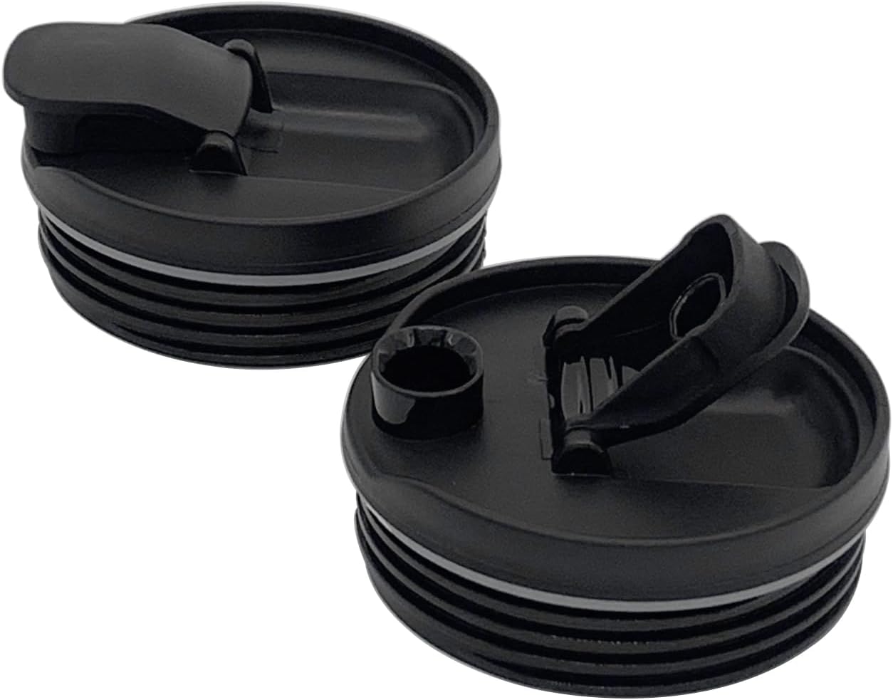 Flip Top to-Go Lid for Ninja Cup 16 OZ, Compatible with Ninja Blender BL660/ BL663CO/ BL780/ BL771/ BL770/ BL770AMZ/ BL740/ BL810/ QB3000SS/ QB3001SS Accessories & Replacement Part (2 Pack, Black)