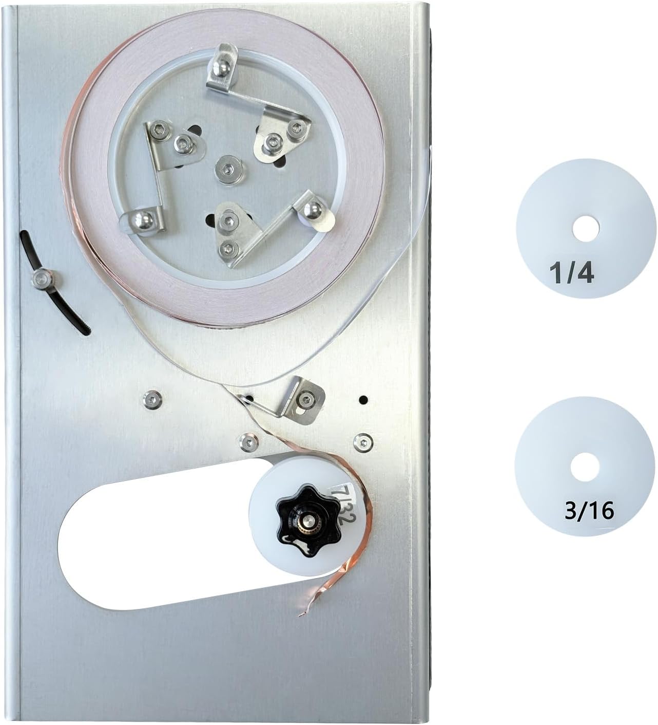 Table Foiler Tool for Stained Glass– Dispenses, Applies, and Crimps Foil, including 7/32", 3/16" and 1/4"wheels