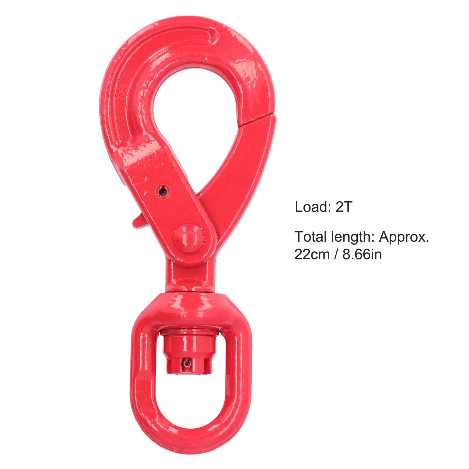 Crane Hook with Alloy Steel Crane Hoist Hook Drop Forged Hook Self Locking Crane Hook for Industry Ship Building (1.12T) (2T)