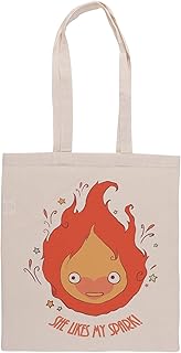She Likes My Spark! Borse Per La Spesa Groceries Beige Shopping Bag