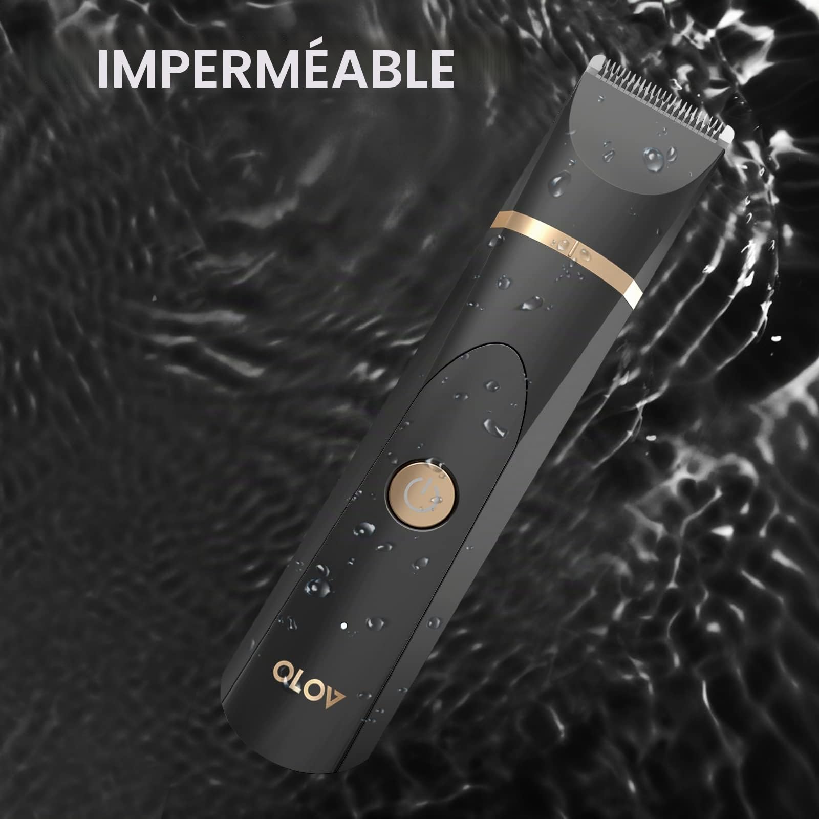 OLOV Tondeuse Électrique Homme, pour Corps, Parties Intimes et Nez, Lame En Céramique Antirouille, USB Rechargeable Imperméable