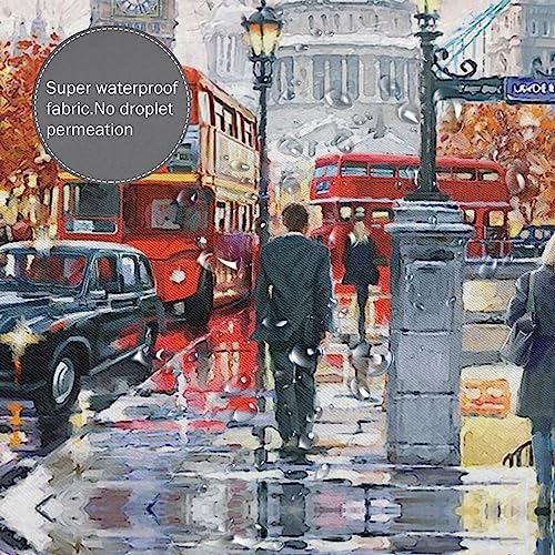 Rideau de douche imprimé Londres TOMPPY en polyester imperméable - 7