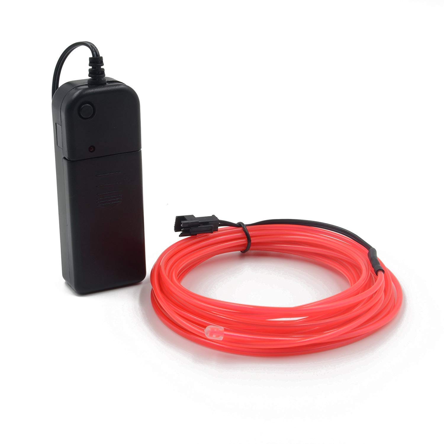 EL Wires Neon Light Battery Powered High Brightness Electroluminescence Wire Pack Drivers with 3 Modes Multi Colors EL Wire for Xmas Party Decoration Pub (16ft/5m) (Pink)