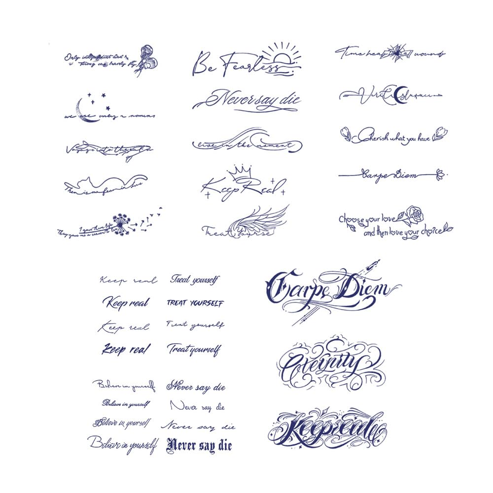 Amazon.co.jp: SOYII タトゥーシール 2週間 文字 防水 長持ち 刺青