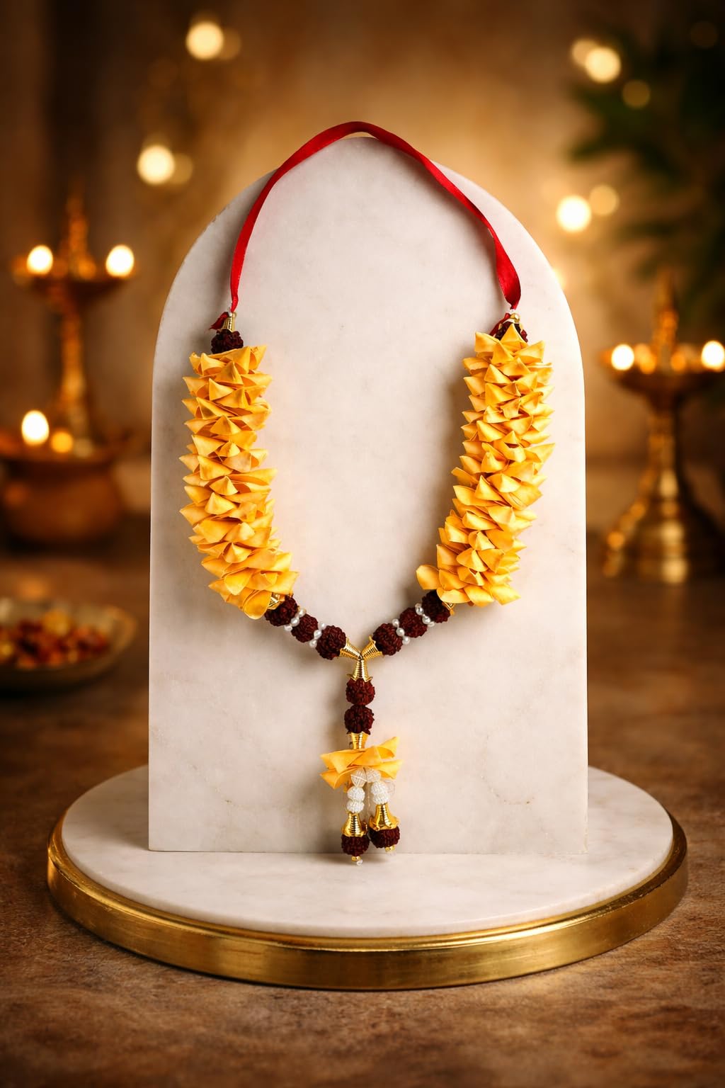 Sandalwood Photo Frame Garland - Haar Mala for Pooja -8 Sandalwood Photo Frame Garland - Haar Mala for Pooja -8