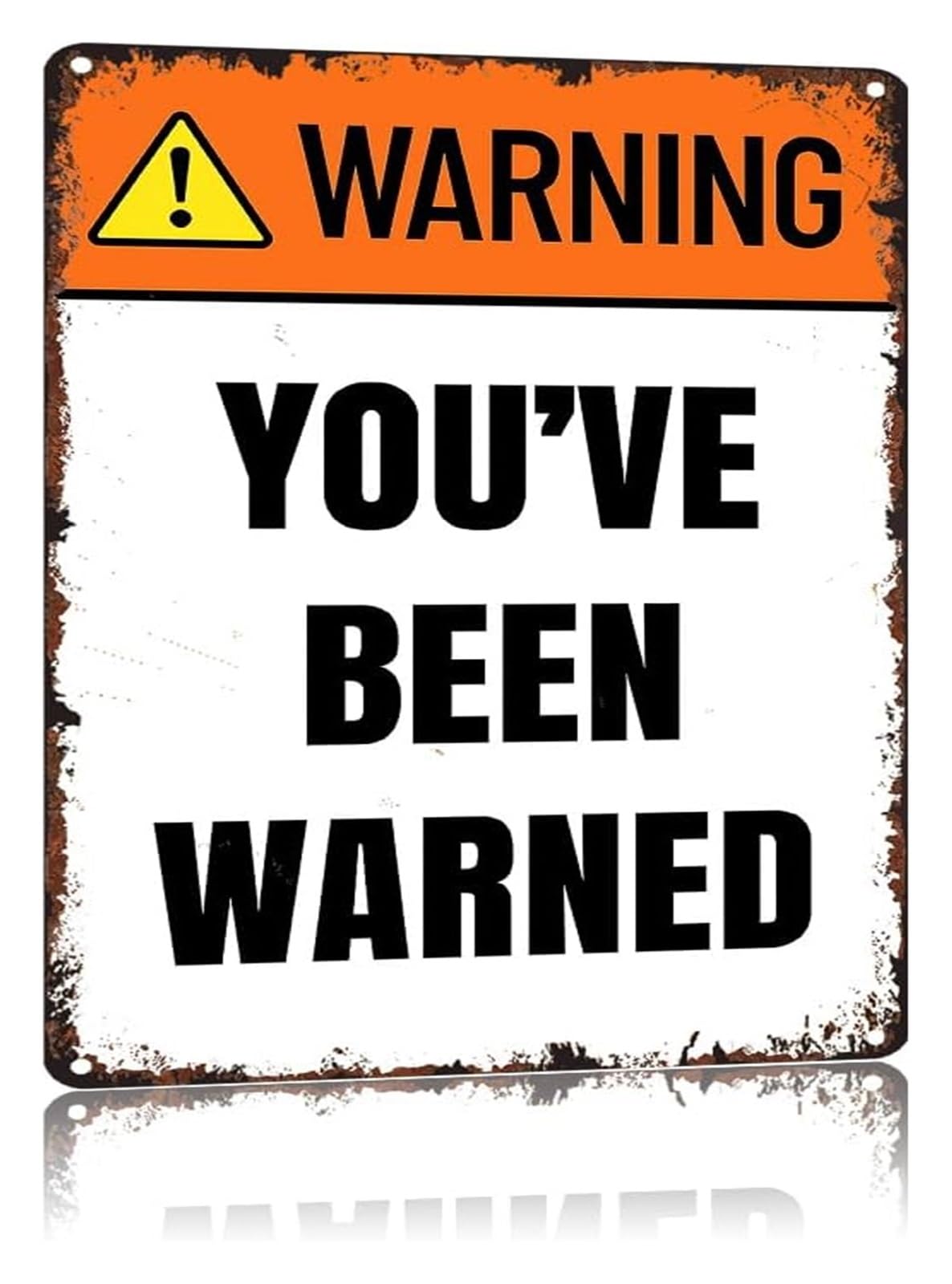 NWPNLXEA Humorous Retro Warning Sign Aluminum Metal Tin Sign for Man Cave Bathroom Decor 8 X 12 in