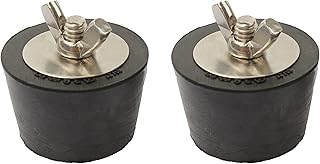 Winterizing Skimmer Plug 1.25" to 1.5 Pool Winterizing Plugs Pool Winter Expansion Plugs, Swimming Pool Skimmer Plug, Rubber Plug for Swimming Pool with SS Screws, Stainless Steel Bolts, 2pcs
