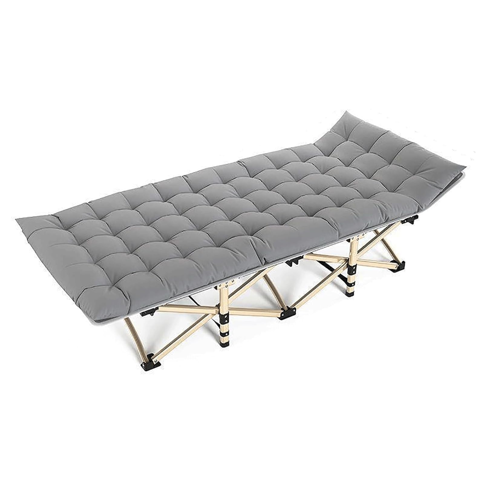 Comodo Lettino da Campeggio con materassino Lettino da Campeggio Pieghevole carico 440 libbre lettini per Adulti Poltrona Letto Pieghevole Portatile