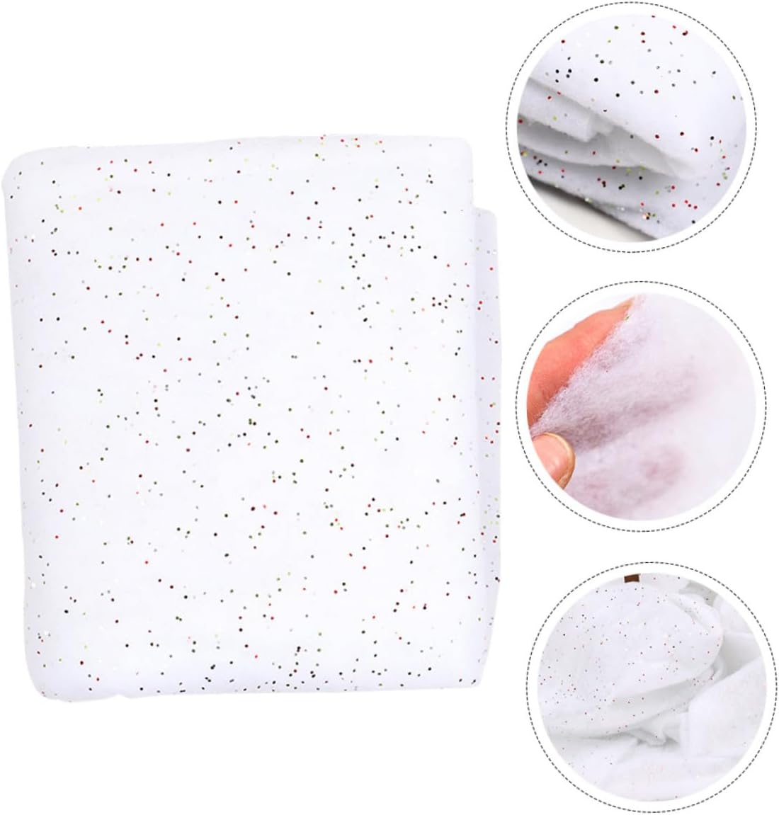 ARTIBETTER Christmas Decorative Artificial Snow Cotton Blanket 92x154cm White Holiday Fake Snow Carpet for Home Seasonal Décor Party Supplies