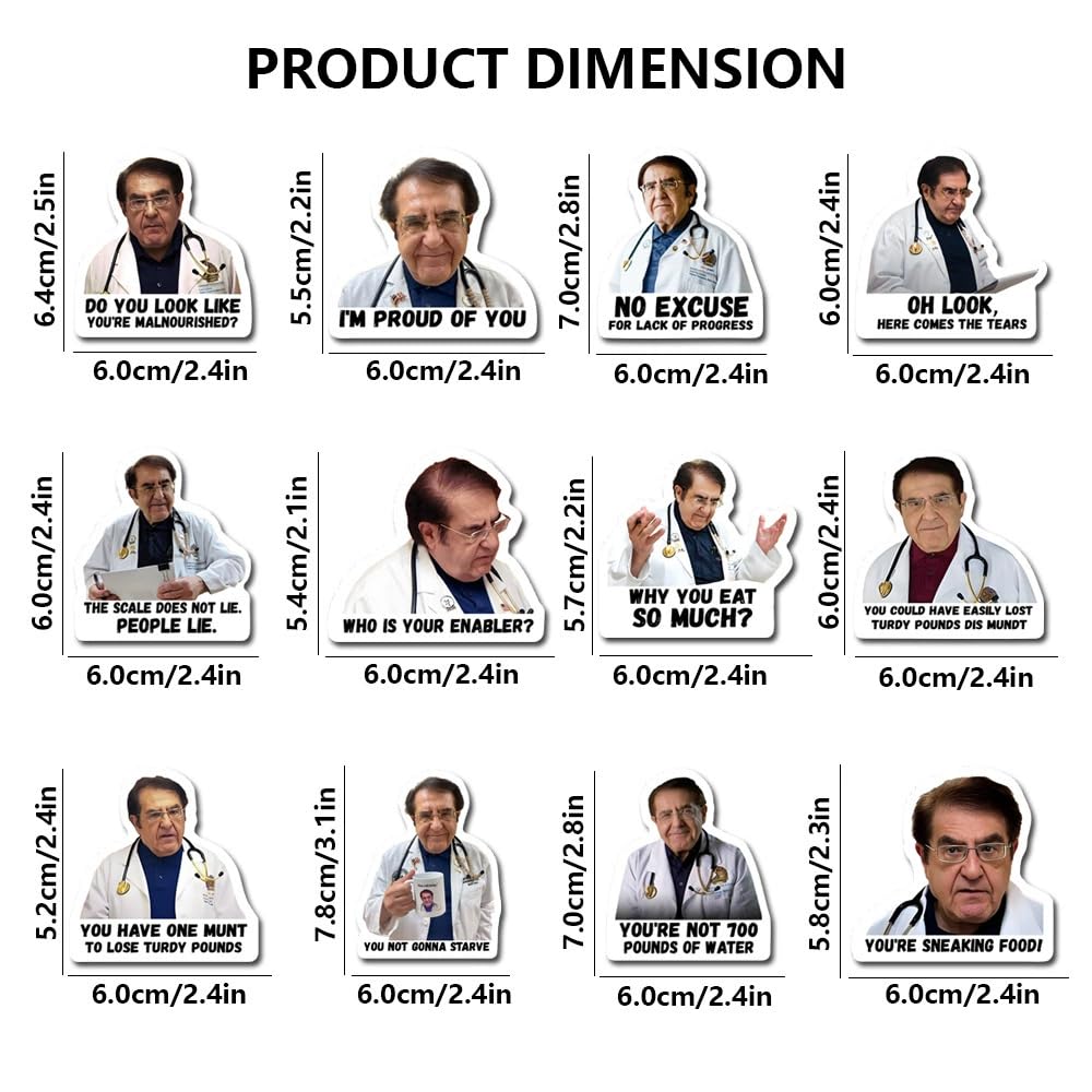 Dr Nowzaradan Magnesy na lodówkę, 12 szt., zabawne magnesy na lodówkę, do kuchni, motywacyjny napis inspirujący magnes na lodówkę