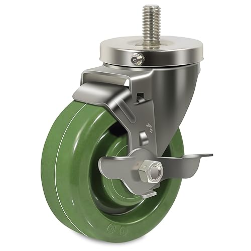 Miniatura 25 de 4 ruedas resistentes de 1.5 pulgadas, soporte de acero inoxidable para horno de alta temperatura, juego de 4 con capacidad de hasta 2800 libras