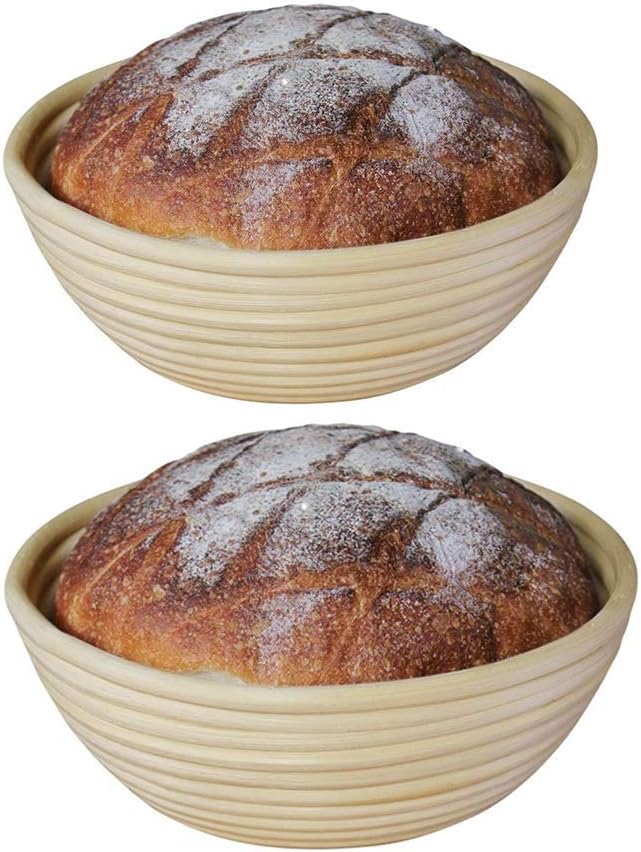 2 packs of 7inch dough bread baking basket, round bread