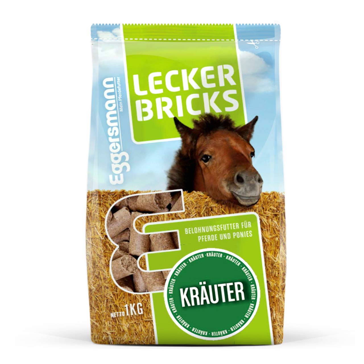 Eggersmann Lecker Bricks Kräuter - Treats with herbs - Treats for horses and ponies - 1 kg