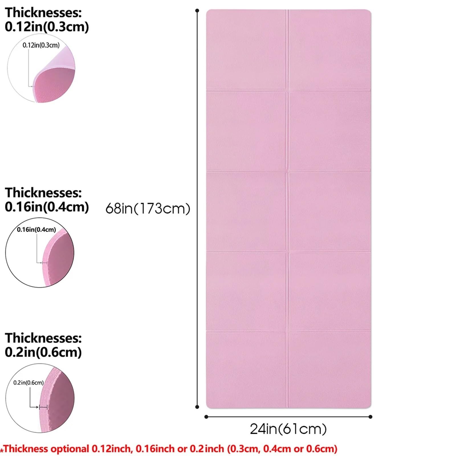 Estera de Yoga Pilates Fitness 3/4/6mm espesor cojín antideslizante almohadilla ejercicio viaje for mujeres gimnasio en casa