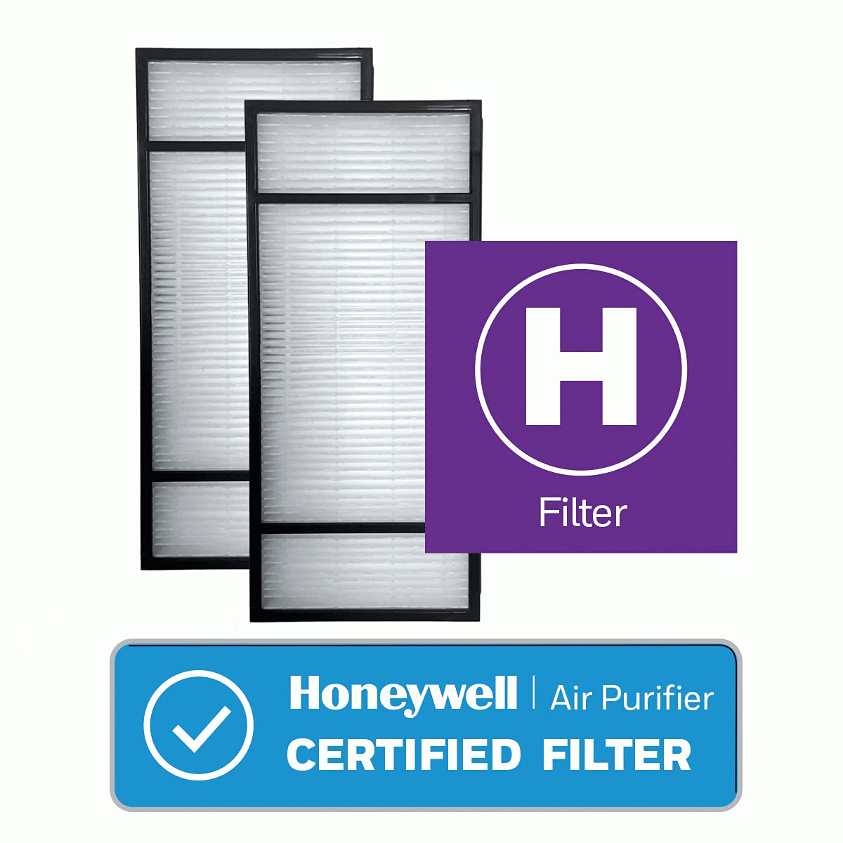 Honeywell HRF-H2C True HEPA Filtro de Repuesto (H) para purificadores de Aire, Paquete de 2 filtros (H)