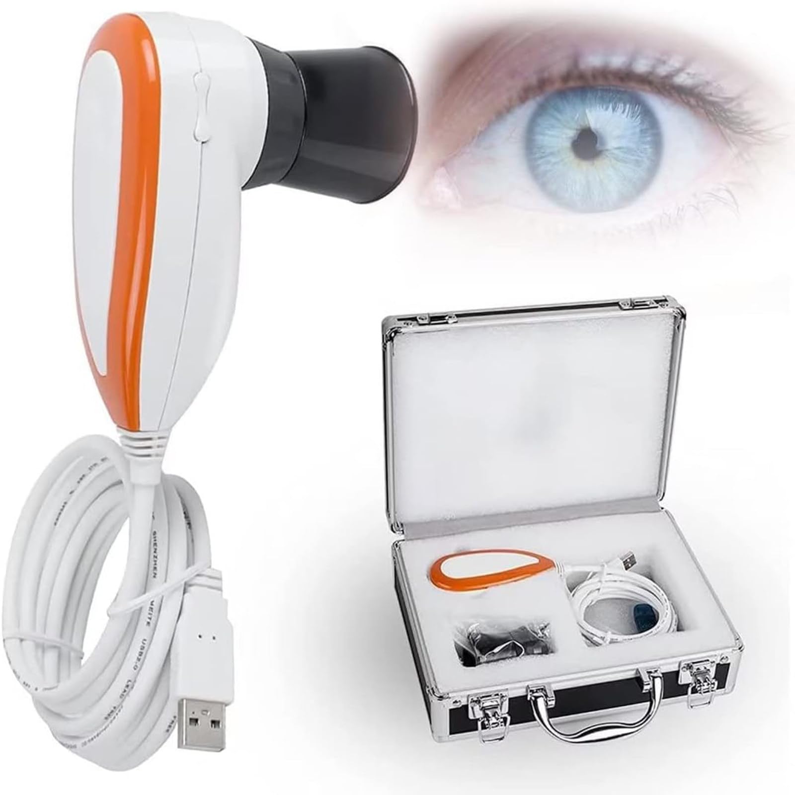 Analizador de Iris portátil Detector de Iris Cámara de iridología Computadora 2560 * 1920 Interfaz USB2.0 Cámara Ocular de diagnóstico de iriscopio con Software Pro Iris