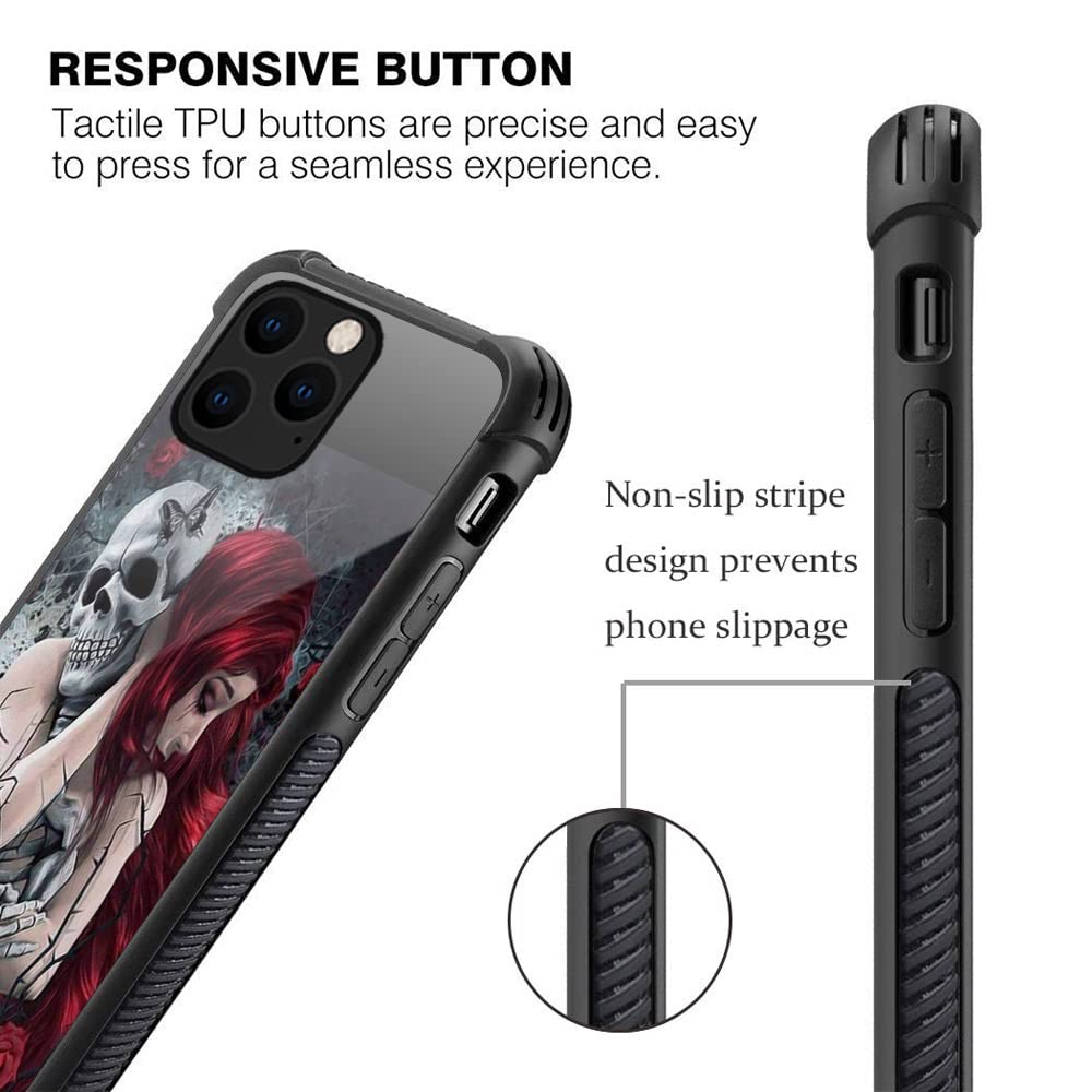 DAIZAG Handyhülle Für IPhone 13 Pro Max – Gothic Design (Krähe & Mond), Stoßfest & Glänzend
