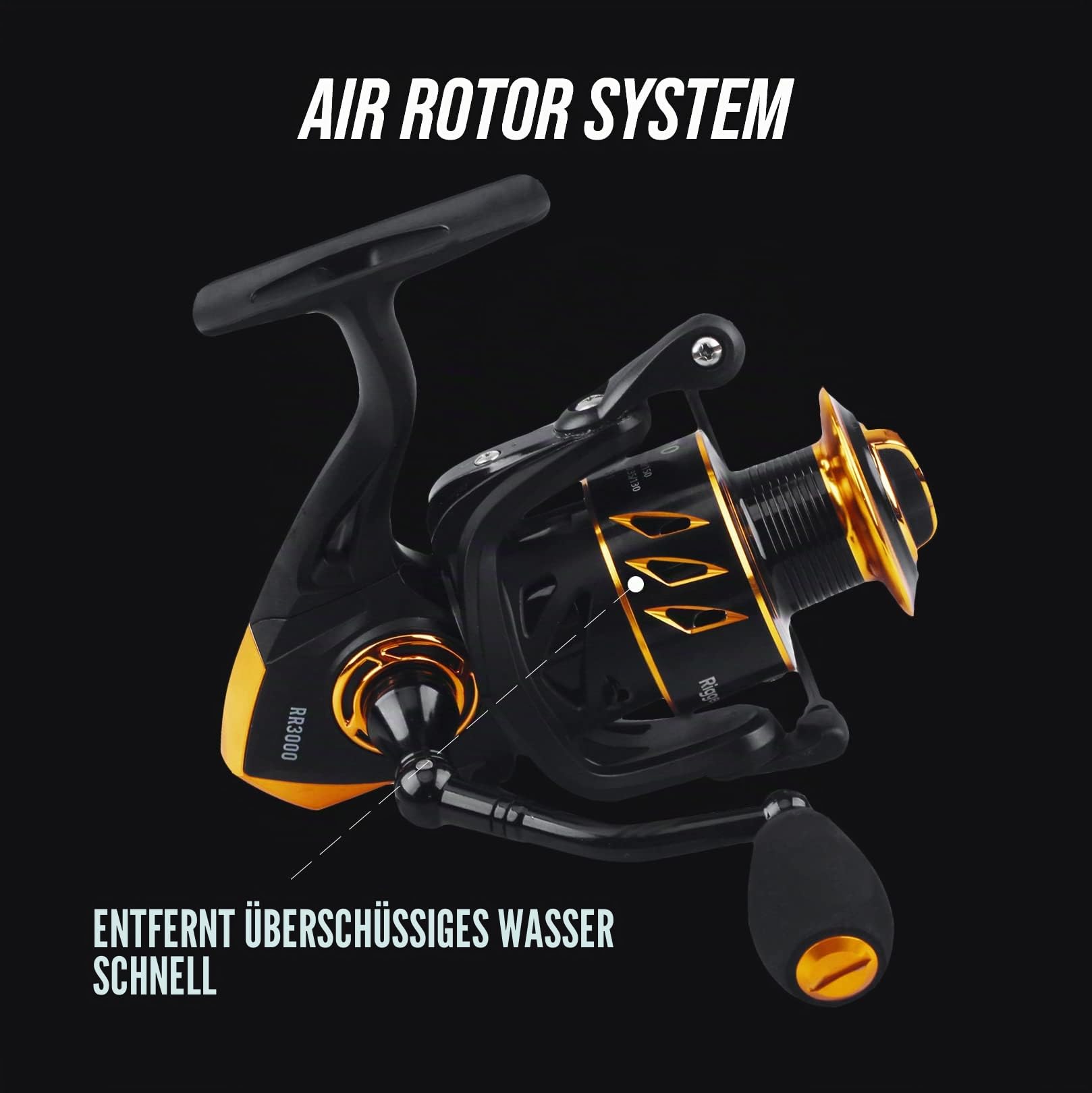 Rigged and Ready RR spin fixed-spool fishing reels 4 size options 1000, 3000, 5000, 6000. Freshwater saltwater smooth strong durable. Spare spool + bag. Spinning, Carp, Bass, Coarse, Sea & LRF angling