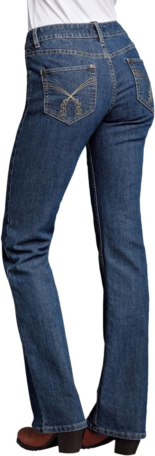 ellos Plus Size Stretch Mid-Rise Bootcut Jeans