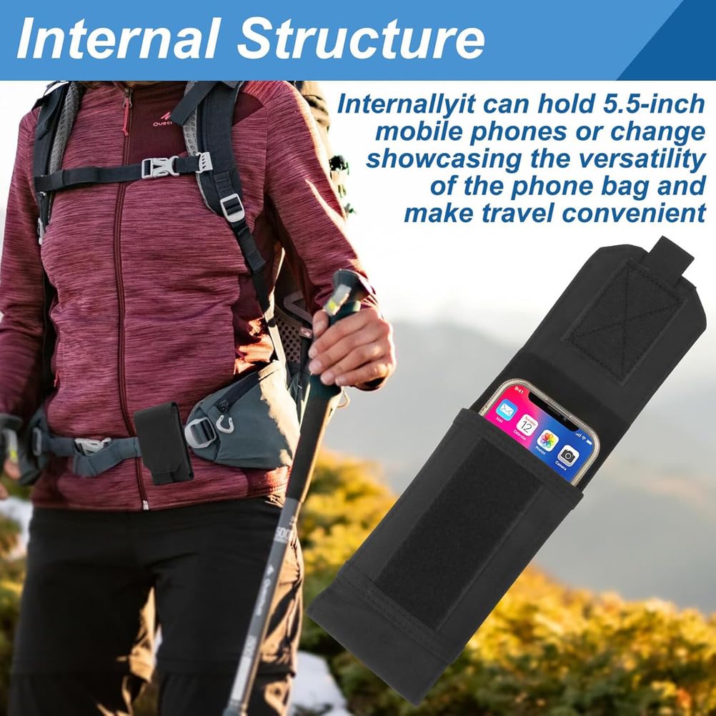 Pochette Universal Mobile, Holster Phone Ceinture Sac de téléphone Portable Étui Nylon Cell Holder pour Hommes et Femmes Randonnée, Travail, Camping en Plein air,ACU