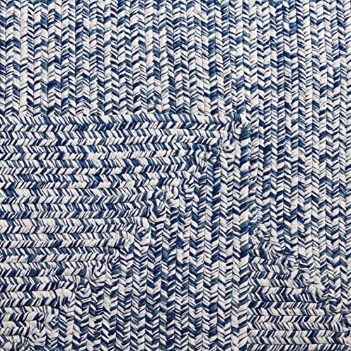 Tapete rectangular 2'3" x 4' azul oscuro e marfil miniatura 6