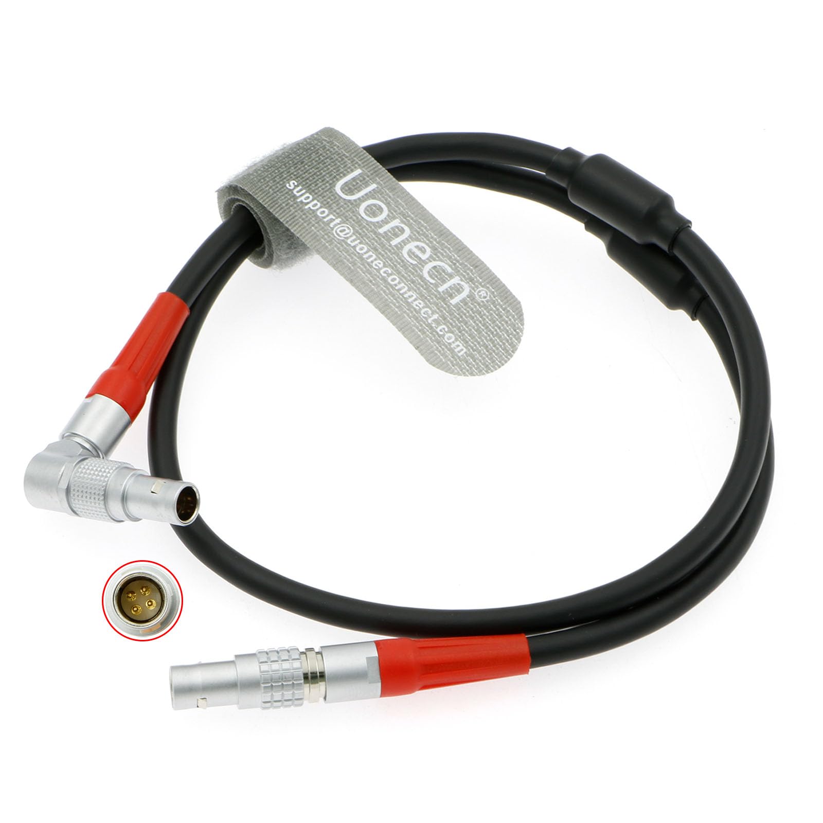 Uonecn LBUS Camera Lens Motor Line Rotate Right Angle 4-Pin Male to Straight 4-Pin Male Cable for ARRI LBUS FIZ MDR Focus CFORCE Lens Motor Cable