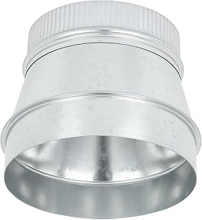 8-to-7-inch round metal duct reducer