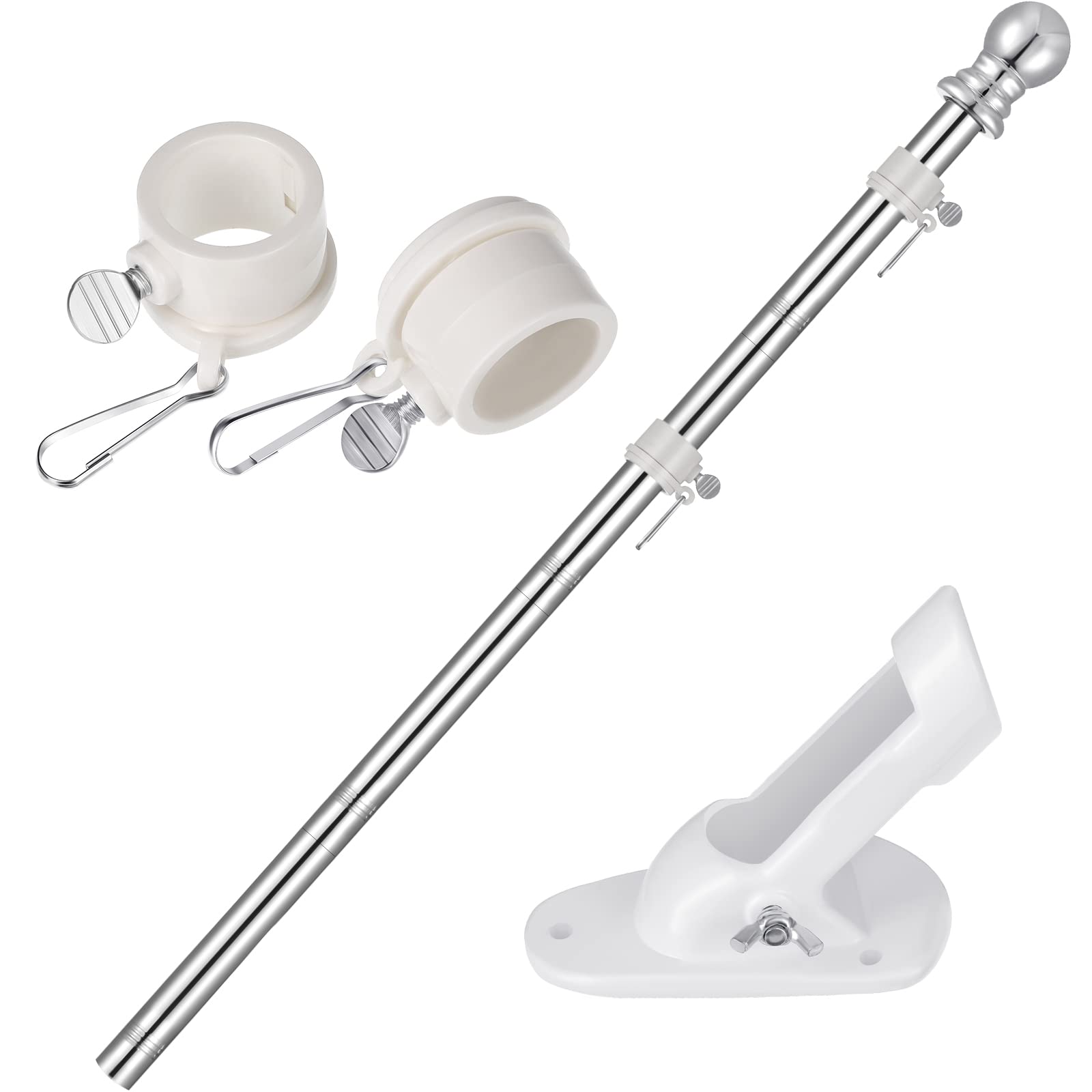 Buy Jetec 5 FT Flag Pole Kit with Bracket Outdoor Wall Mount Stainless