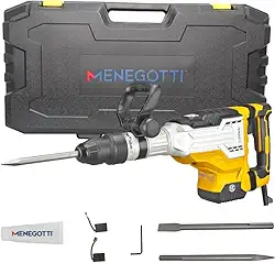 Martelete Rompedor Menegotti 1700W 45J SDS Max 220V – MMR 1700 | Potência Profissional para Demolições Pesadas